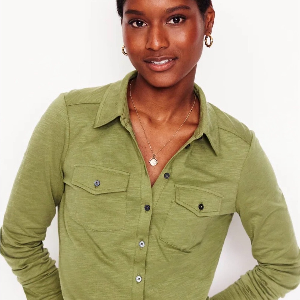 BODEN Olive Green Button-Up Shirt